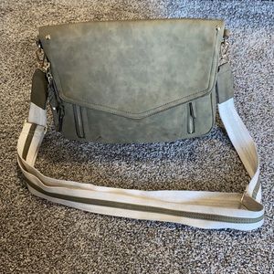 VR NYC Olive Green Suede Crossbody